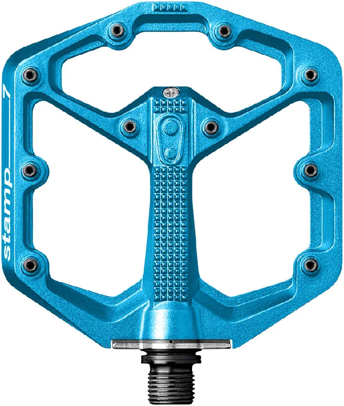 Cycling half gloves-Crankbrothers Stamp 7 Pedals - Platform Aluminum 9/16" Electric Blue Small