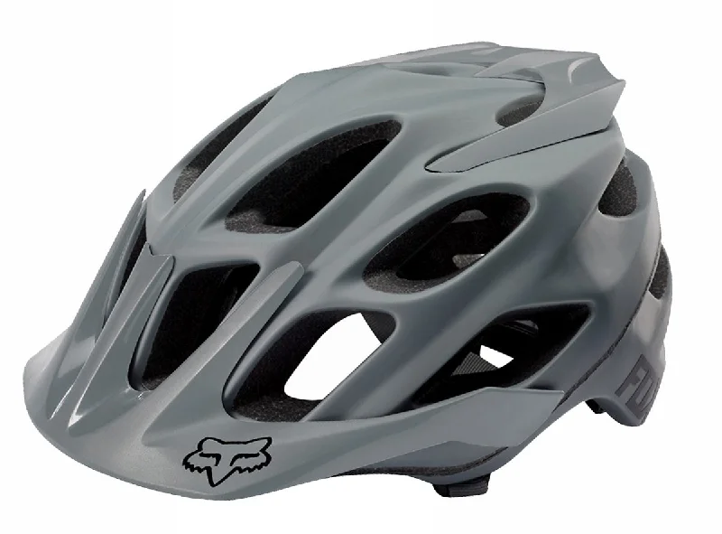 Bike chain scrub-Fox Racing Flux Solids MTB Helmet - Gray