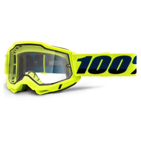 Bike chain adjuster-100% ACCURI 2 ENDURO MOTO GOGGLE - YELLOW (CLEAR)