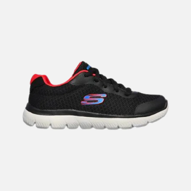 Bicycle brake rotor-Skechers Summits kids Shoes (8-9 Year) -Black/Red