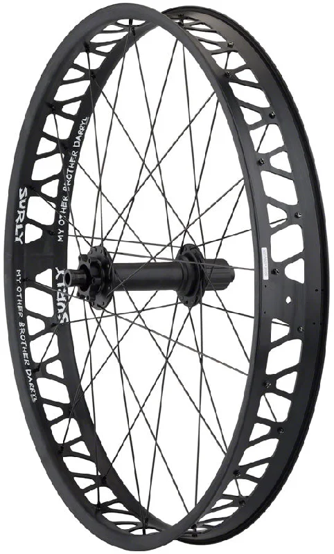 Bicycle back light-Quality Wheels Bear Pawls / Other Brother Darryl Rear Wheel - 26" Fat 12 x 197mm 6-Bolt HG 11 BLK