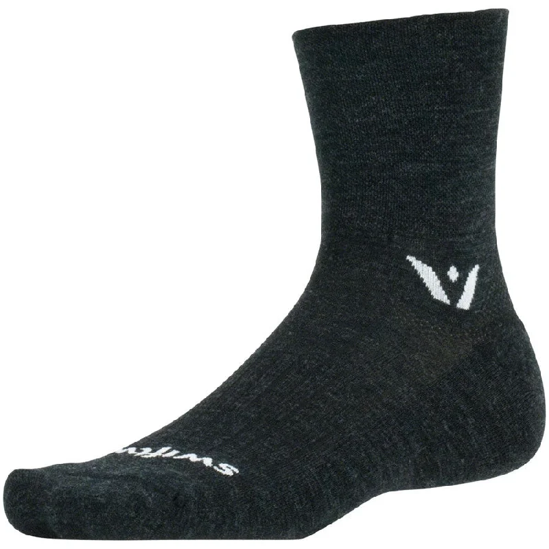 Mountain bike hub-Pursuit Four Wool Bike Socks - Black/White