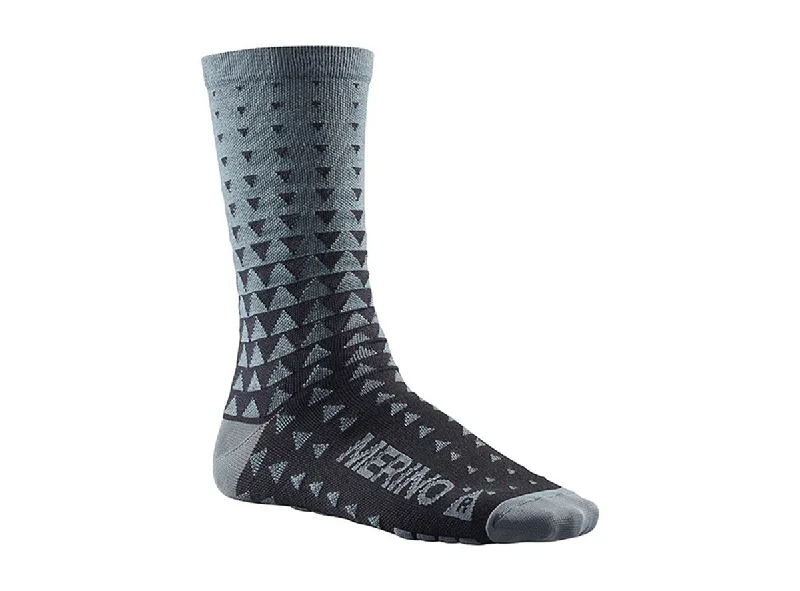 Bicycle brake rotor-Mavic Ksyrium Merino Graphic Sock - Asphalt-Black