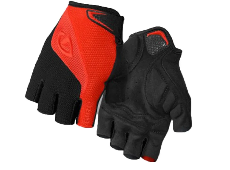 Bike chain polish-Giro Bravo Gel Road Cycling Glove - Red-Black