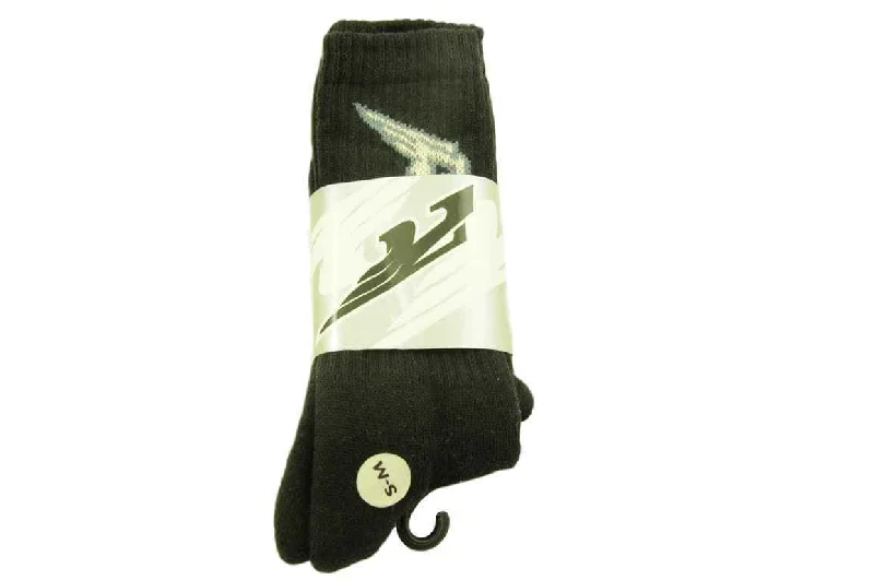 Road bike tubes-Mens Crew Length Size 6 - 8 Black Arnette Sports Socks Buy One Pair Get One Free