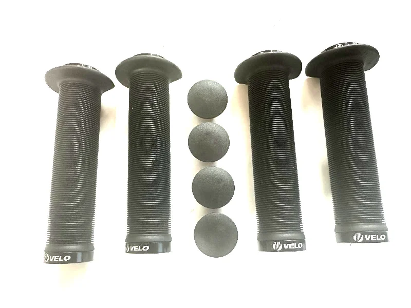 Cycling sun cap-Lot of 2 Velo MTB Bike Dual Lock-On Handlebar Grips 150mm 22.2mm Black NEW