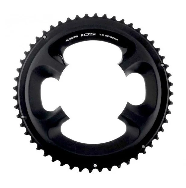 Bike wheel shine-Shimano 105 FC-5800 52-36T Chainring Black