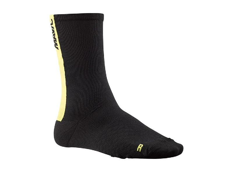 Cycling quilted vest-Mavic Comete Sock - Black-Yellow