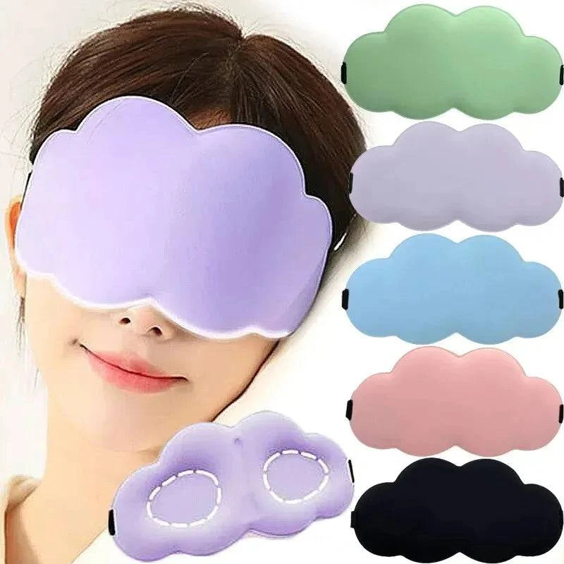 Bike seat riser-3D Ice Silk Memory Cotton Sleep Eyemask Portable For Travel Light Shielding Cloud Eye Mask Guarantee Sleep Health Eyeshade Tool