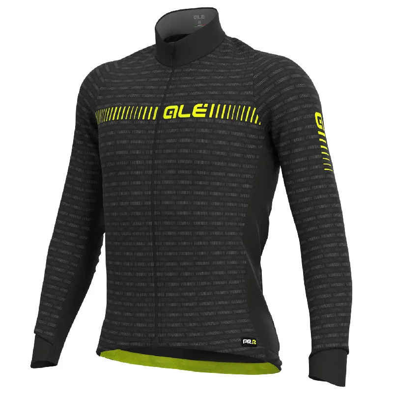 Cycling rain poncho-Maglia maniche lunghe Ale PRR Green Road - Nero giallo