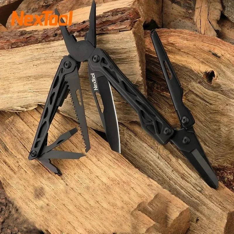 Cycling warm vest-Xiaomi NexTool Black Knight  Multi-function Camping Tools Knife Outdoor Survival Folding Pliers Scissors Hand Multitool Tool Kit