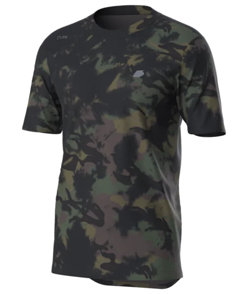 Bicycle gear lever-Troy Lee Designs Flowline Short Sleeve MTB Jersey - Covert - Army Green - 2023