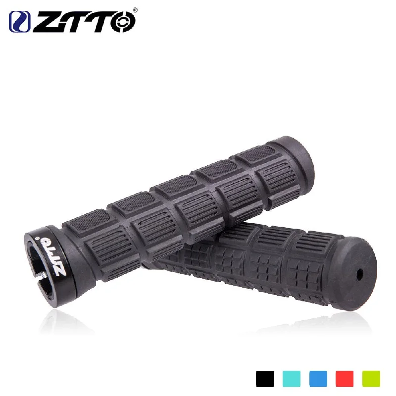 Cycling dust guard-ZTTO AG38 Handlebar Grips MTB Mountain Bike Cycle Bicycle Lock handle Grips Durable BMX Rubber Grip Anti-Slip Parts 1 Pair