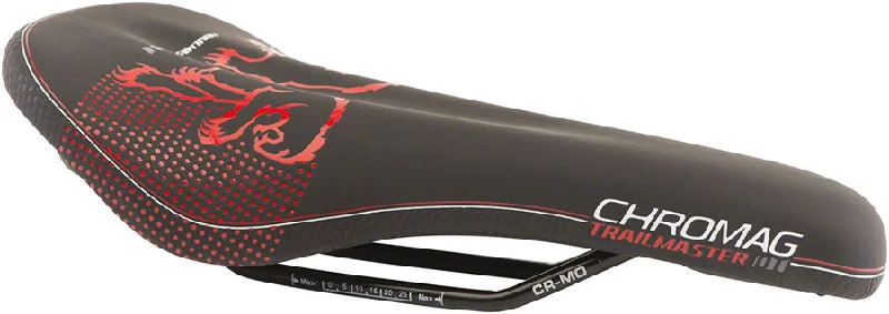 Bike frame wrap-Chromag Trailmaster DT Saddle 280 x 135mm 305g Black/Red