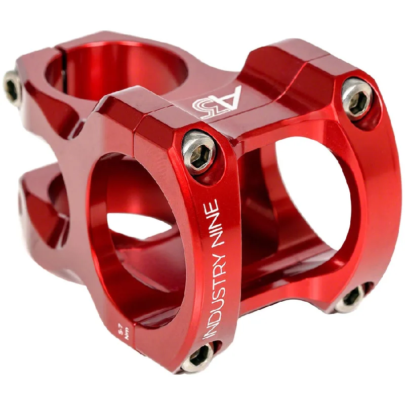 Cycling forearm sleeves-A318 Bike Stem - 31.8mm Clamp, +/-4.4, 1 1/8", Aluminum, Red