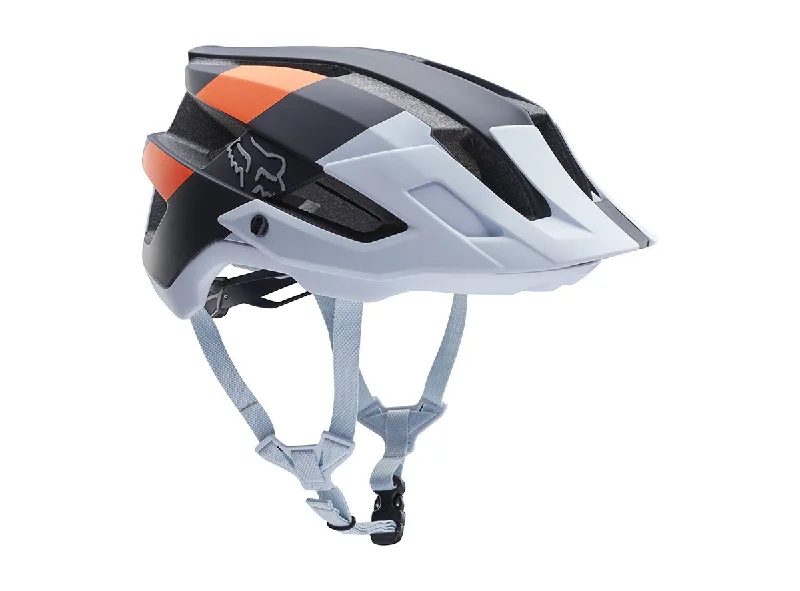 Bicycle side pannier-Fox Racing Flux MTB Helmet - Ltd Edition - Black-White-Orange - Fall 2018