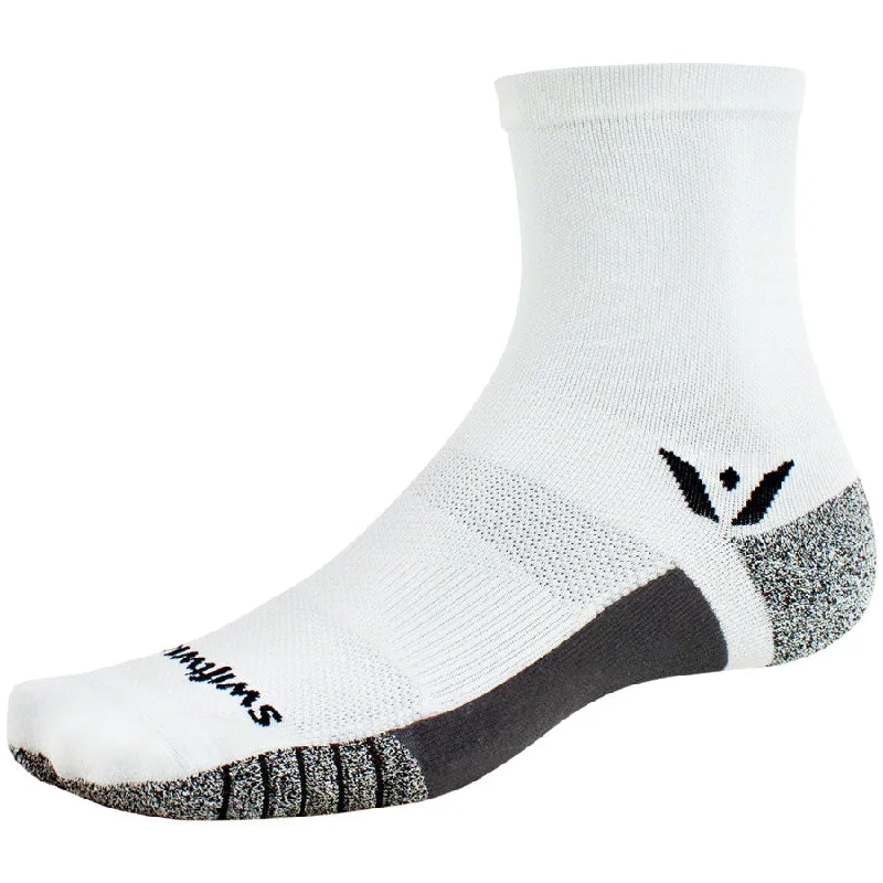 Road bike shifters-Flite XT Five Bike Socks - White