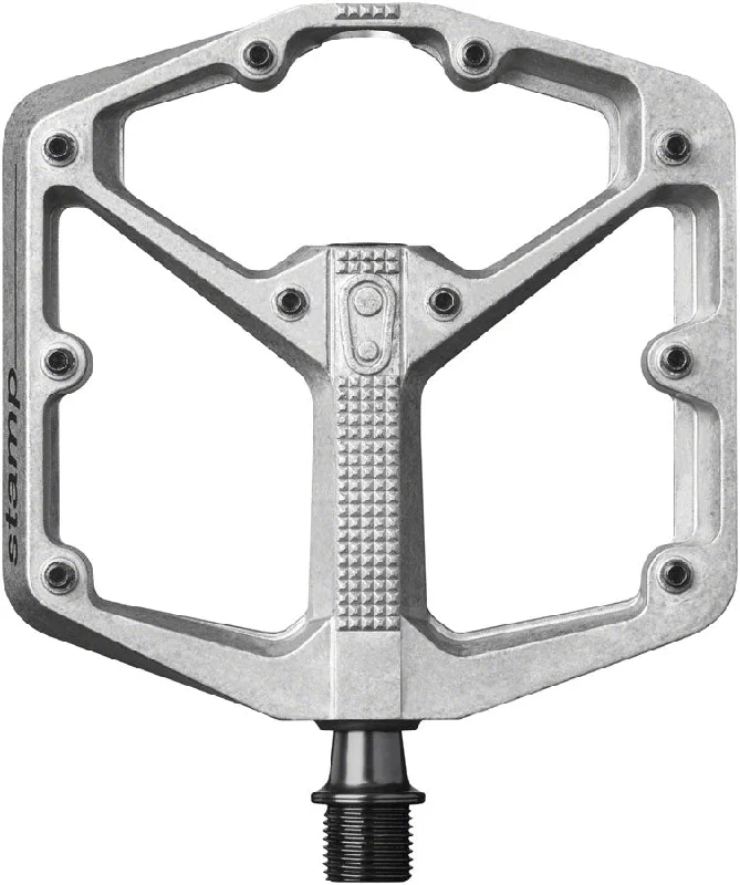 Bicycle gear pouch-Crankbrothers Stamp 2 Pedals - Platform Aluminum 9/16" Raw Silver Large