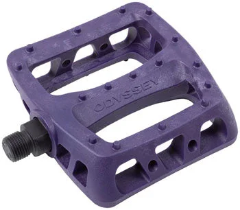 Bicycle tire glue-Odyssey Twisted PC Pedals - Platform, Composite/Plastic, 9/16", Midnight Purple