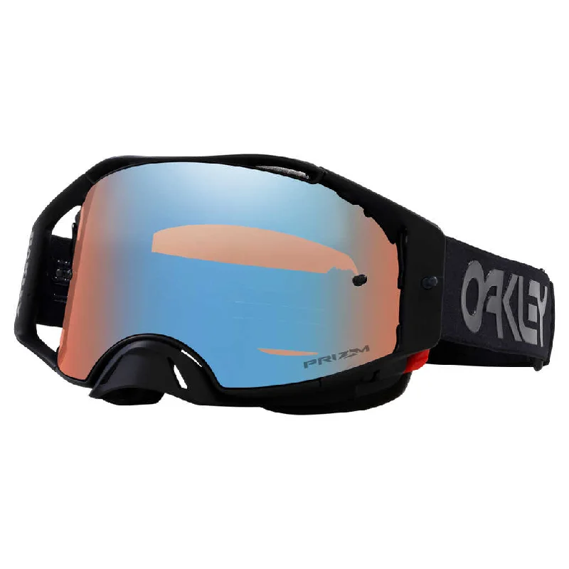 Road bike seatbag-OAKLEY AIRBRAKE MOTO B1B BLACKOUT GOGGLE - PRIZM SAPPHIRE LENS