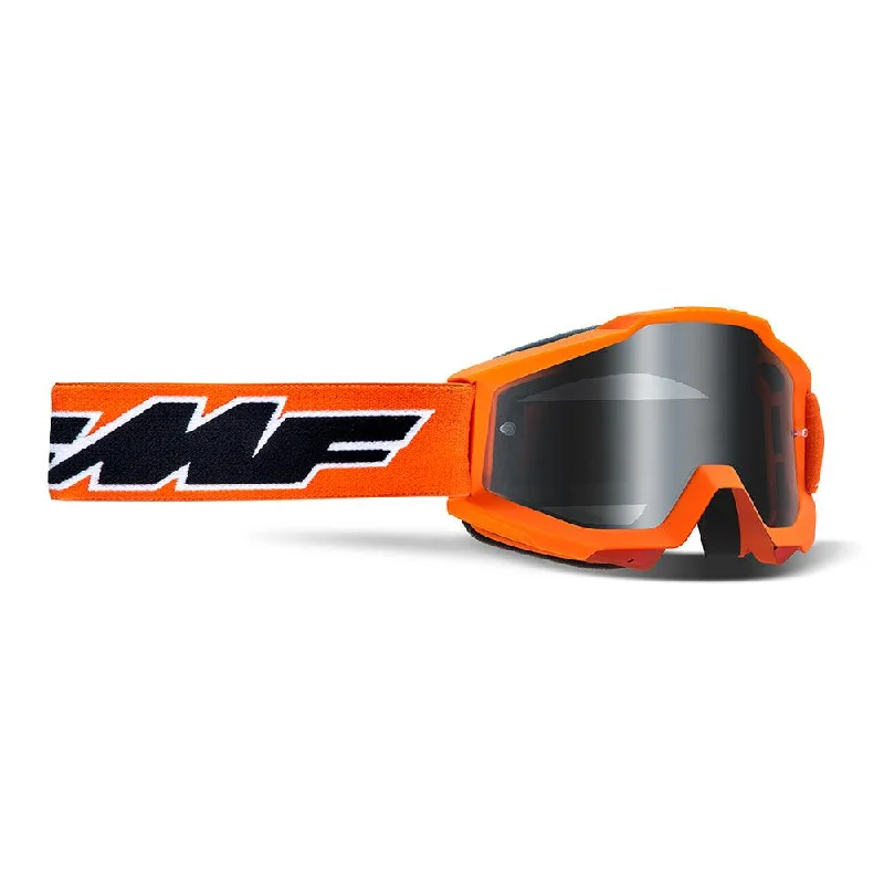 Bicycle mudflaps durable-FMF POWERBOMB YOUTH GOGGLE - ROCKET ORANGE (MIRROR SILVER)