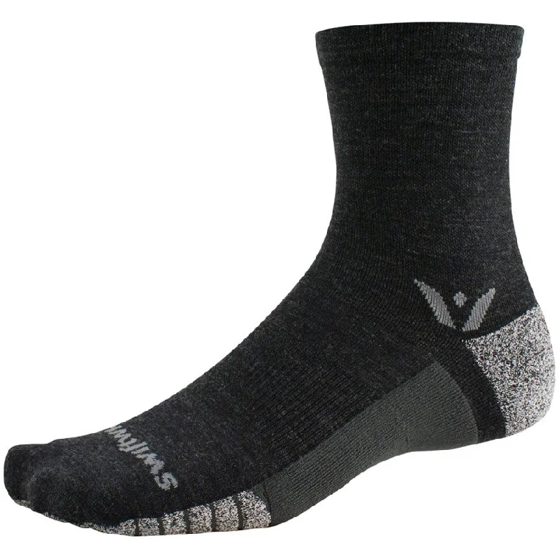 Cycling foot straps-Flite XT Trail Five Bike Socks - Black/Gray