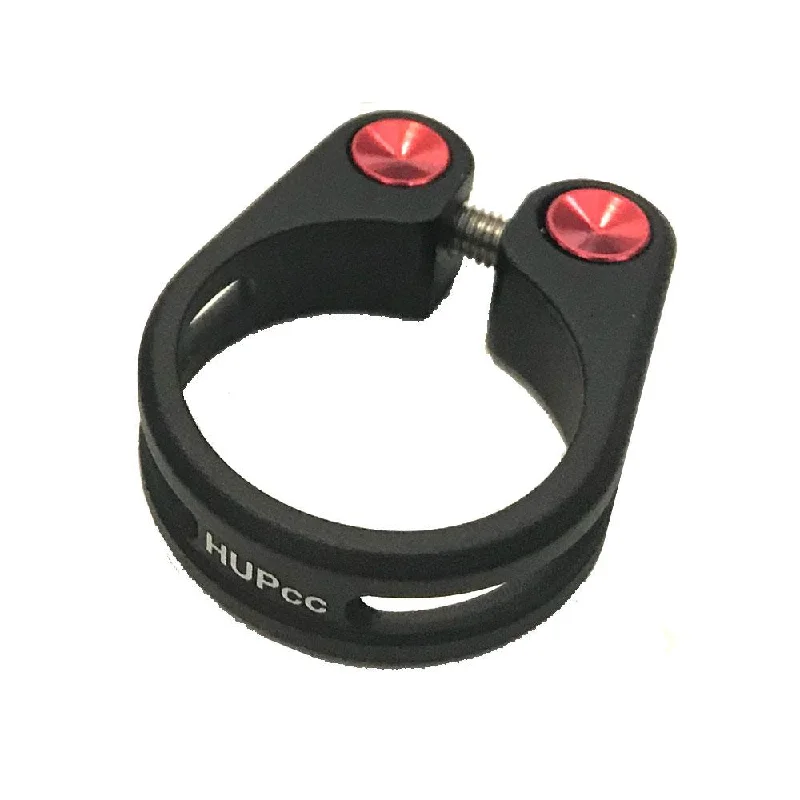 Bicycle bell stylish-HUP Lightweight 6061 Black Seat Post Clamp