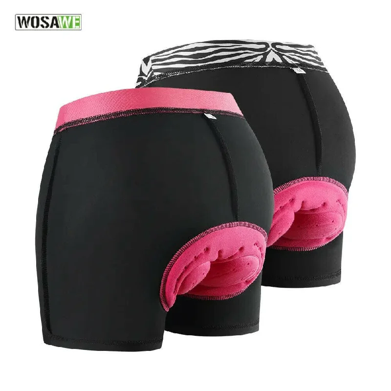 Road bike seatbag-Women Ultra Shorts Breathable Cycling Shorts Gel Pad Shockproof Bicycle Underpant MTB Road Bike Underwear Female Shorts