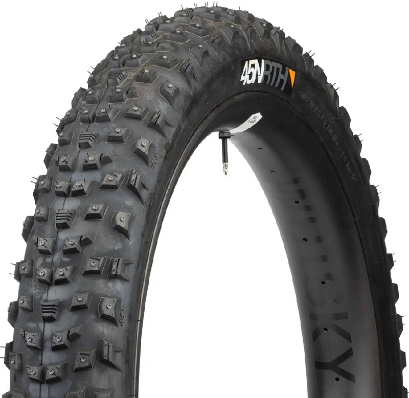 Bike lock folding-45NRTH Wrathlorde Tire - 27.5 x 4 Tubeless Folding BLK 120 TPI 300 XL Concave Carbide Studs