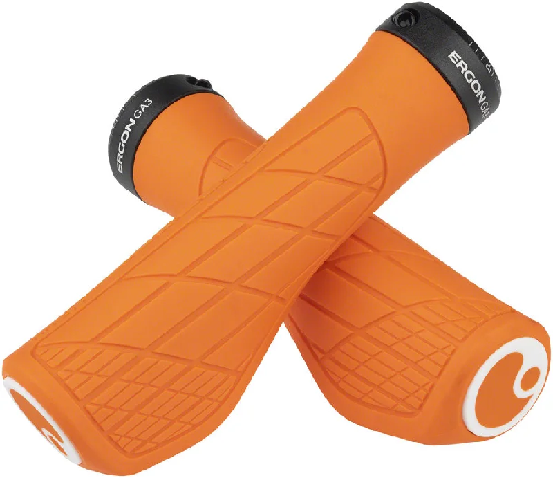 Bicycle mudflaps durable-Ergon GA3 Grips - Juicy Orange Lock-On Small