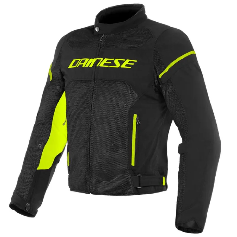 Bicycle back net-DAINESE AIR FRAME D1 TEX JACKET - BLACK/FLUO YELLOW