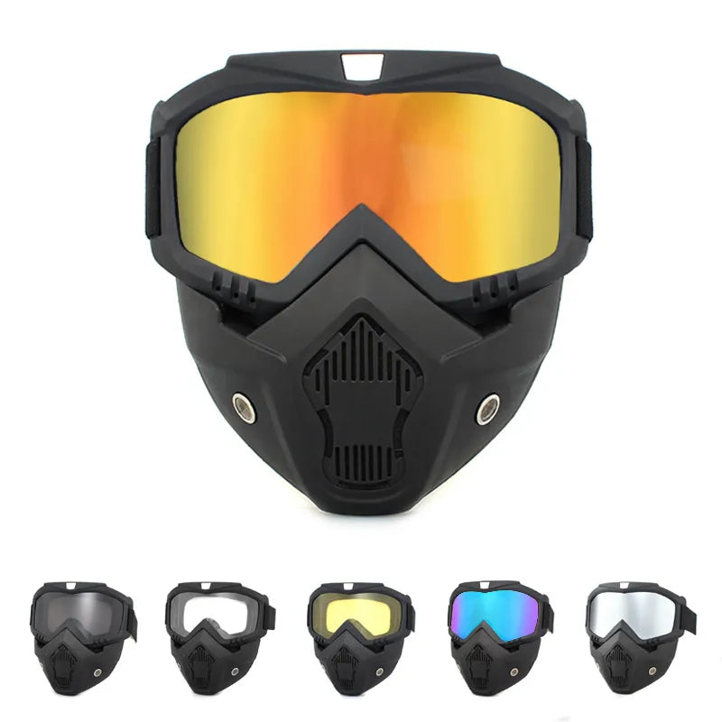 Bicycle basket rear-Outdoor Sport Windproof Mask Goggle HD Cycling Glasses Snowboard Eyewear Riding Motocross Summer UV Protection Sunglasses