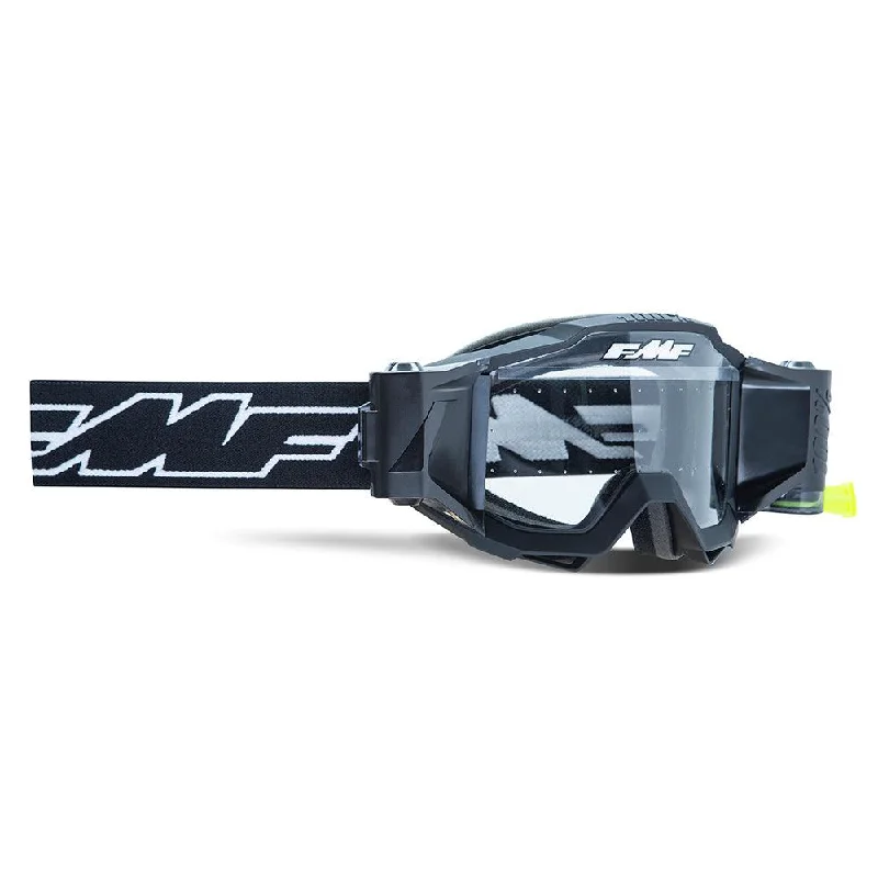 Bike pump mini-FMF POWERBOMB YOUTH FILM SYSTEM GOGGLE - ROCKET BLACK (CLEAR W/ ANTI STICK DOTS)