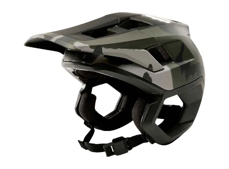 Bicycle brake wire-Fox Racing Dropframe MTB Helmet - Black Camo - 2019