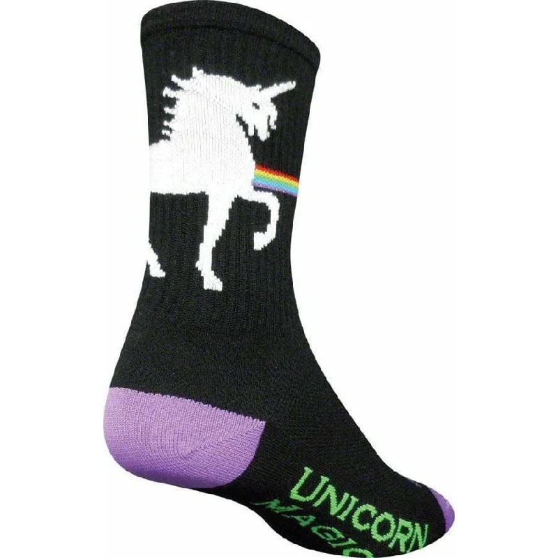 Cycling palm gloves-Crew Unicorn Magic Cycling Socks - 6 inch