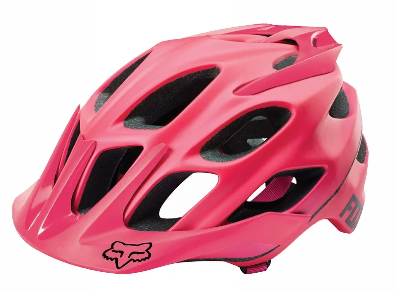 Cycling calf straps-Fox Racing Flux Solids MTB Helmet - Pink