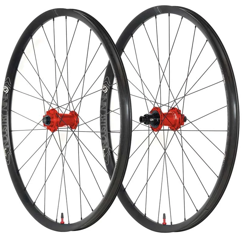 Bike wheel gauge-Industry Nine Enduro S Classic 29" Wheels 15x110/12x148 XD Red