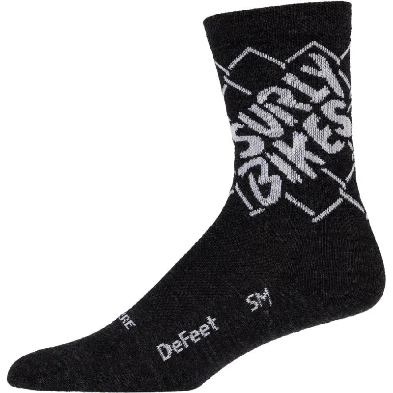 Bike wheel alignment-On the Fence Bike Socks - Black