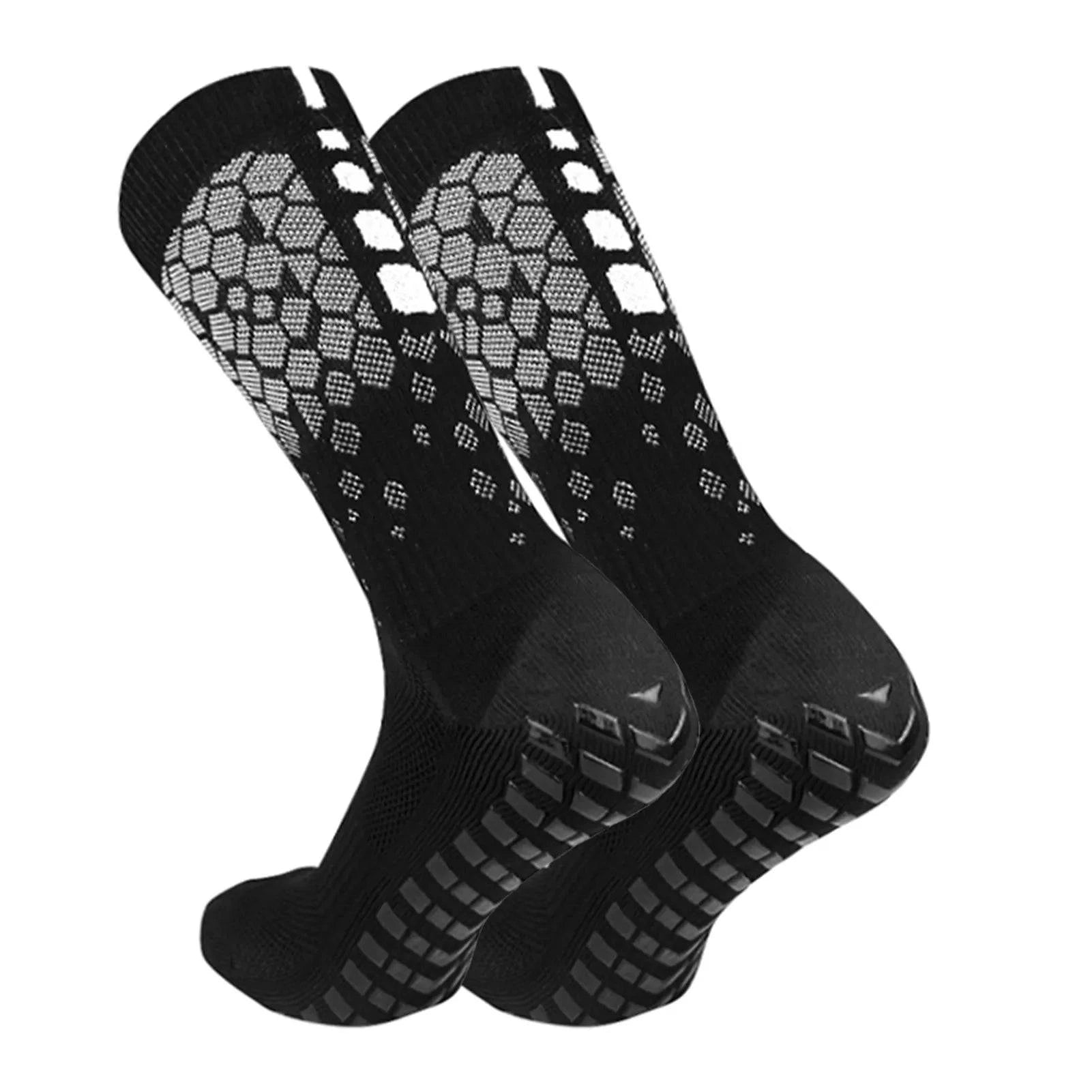 Mountain bike bottom-Anti-slip Soccer Socks for Men and Women Breathable Athletic Socks with Grippers for Yoga Football Gym