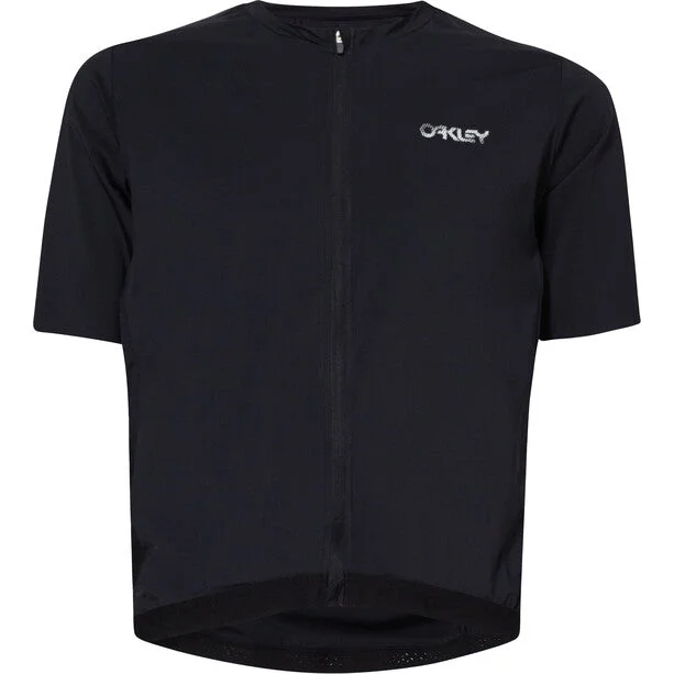 Cycling knee sleeves-Oakley Point to Point Short Sleeve Jersey - Blackout - 2022