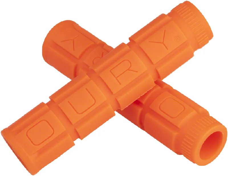 Bicycle bar tape-Oury Single Compound V2 Grips - Blaze Orange