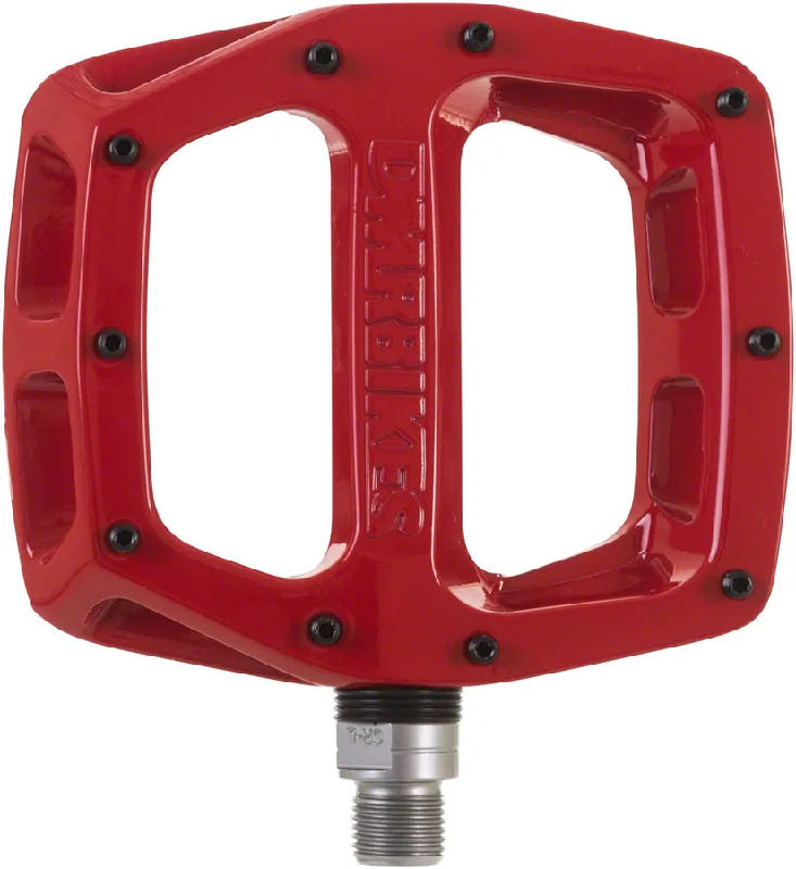 Mountain bike drivetrain-DMR V12 Pedals - Platform Aluminum  9/16" Red