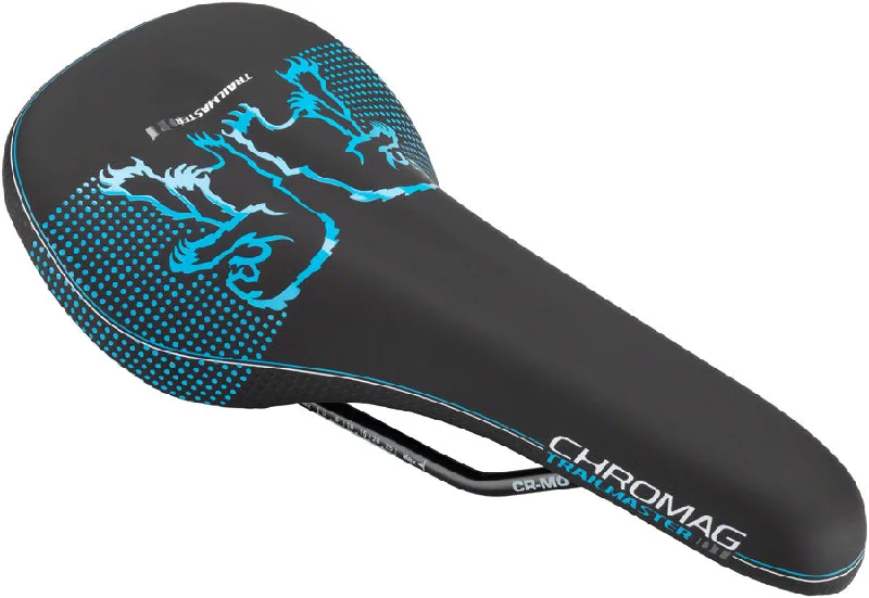 Cycling water tube-Chromag Trailmaster DT Saddle 280 x 135mm 305g Black/Blue