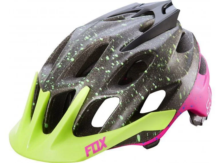 Mountain bike crown-Fox Racing Flux MTB Helmet - Flight Black-Pink