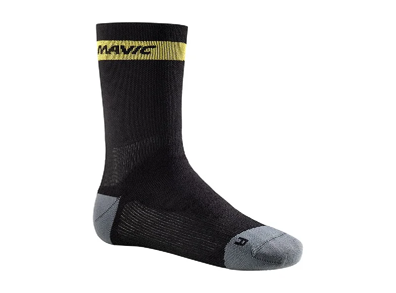 Bicycle haul rack-Mavic Ksyrium Elite Thermo Sock - Black-Dark Cloud