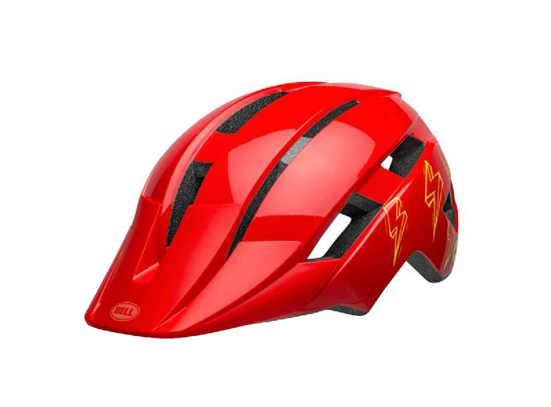 Road bike clipless-Bell Sidetrack II MTB Helmet - Youth - Red Bolts - 2020