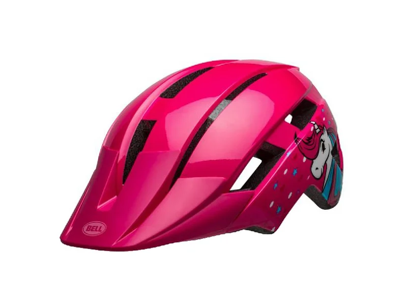 Bicycle back rack-Bell Sidetrack II MTB Helmet - Child - Pink Unicorn - 2020