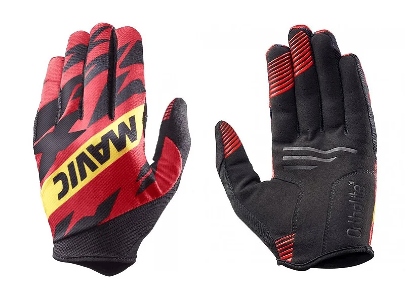 Bike chain splitter-Mavic Deemax Pro Road Glove - Fiery Red-Black