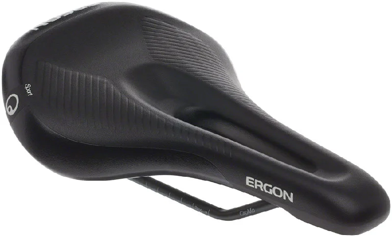 Bicycle tire nozzle-Ergon SM E Mountain Sport Saddle - Chromoly Stealth Womens Small/Medium