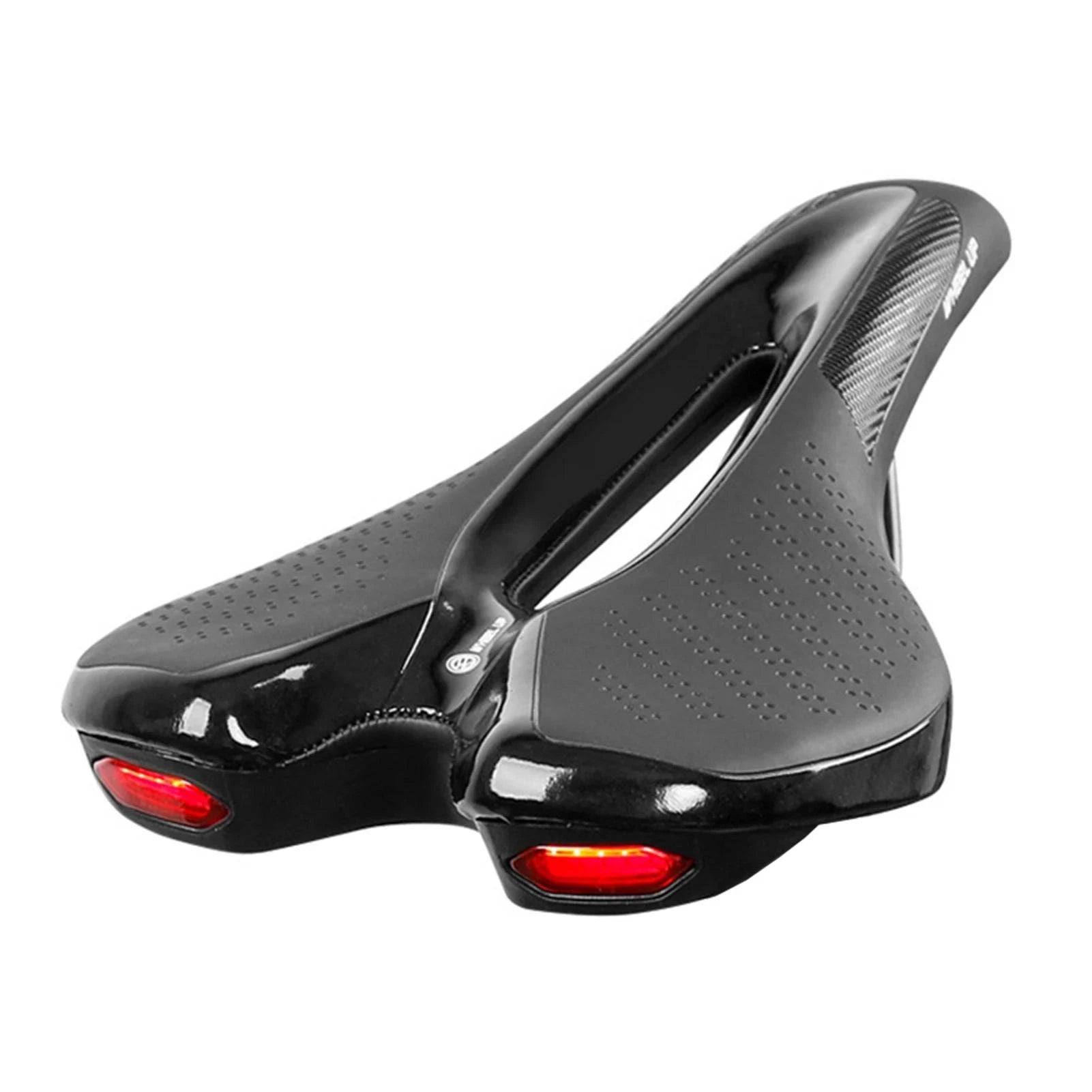 Bike frame wrap-Bike Saddle Bicycle Soft Saddle with USB Charging Warning Taillight Breathable Seat Cushion for Mountain Bike Road Bike